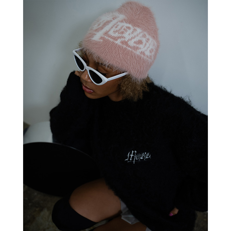 OLD OG SHAGGY KNIT -PINK-