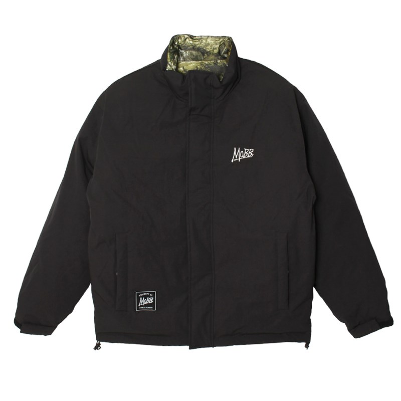 NYLON RV PUFF JACKET -BLACK×CAMO-