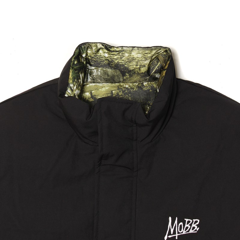 NYLON RV PUFF JACKET -BLACK×CAMO-