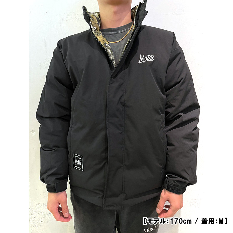 NYLON RV PUFF JACKET -BLACK×CAMO-