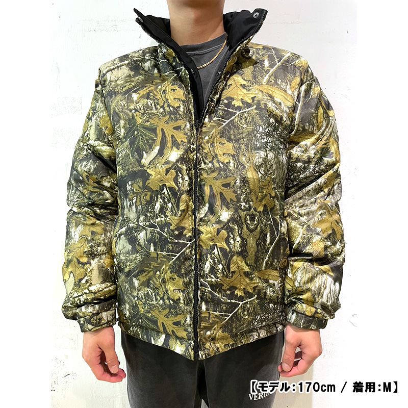 NYLON RV PUFF JACKET -BLACK×CAMO-