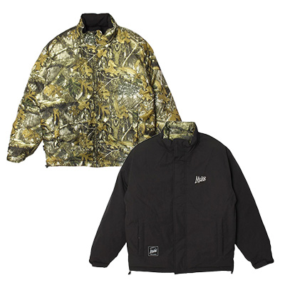 NYLON RV PUFF JACKET -BLACK×CAMO-