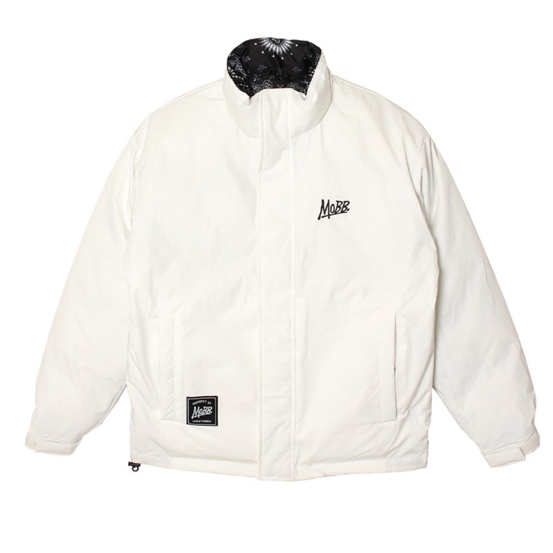 NYLON RV PUFF JACKET -WHITE×PAISLEY-