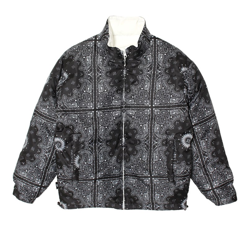 NYLON RV PUFF JACKET -WHITE×PAISLEY-