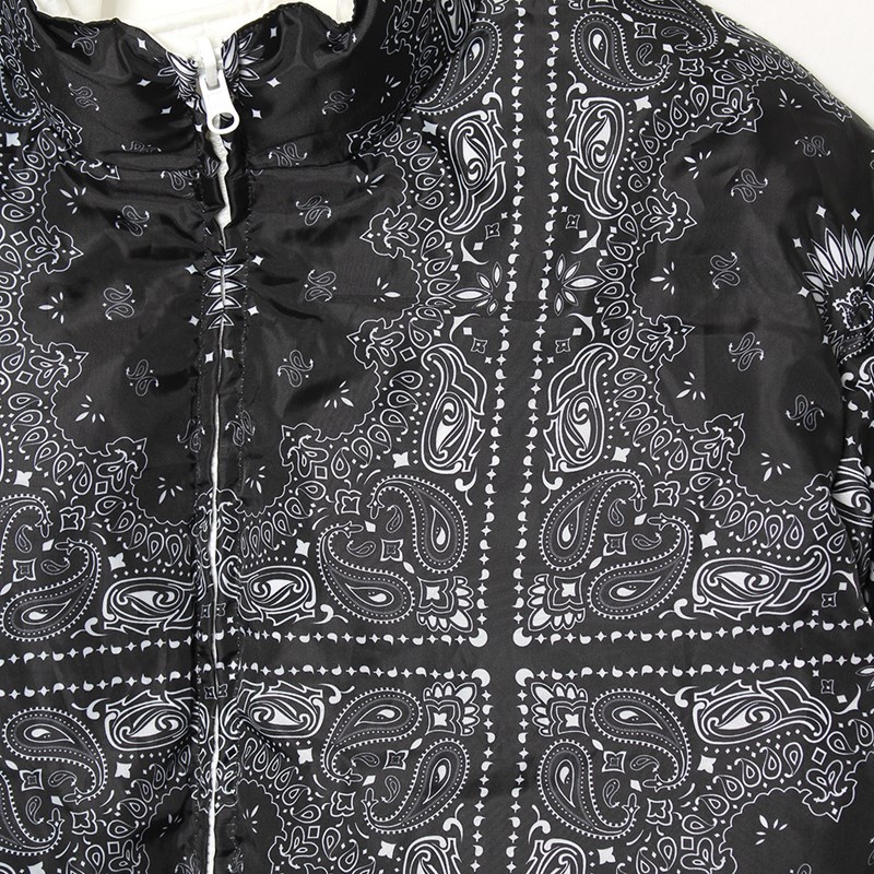 NYLON RV PUFF JACKET -WHITE×PAISLEY-