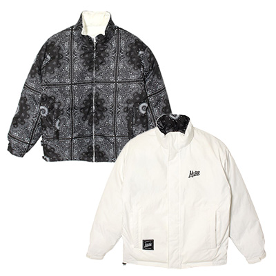 NYLON RV PUFF JACKET -WHITE×PAISLEY-