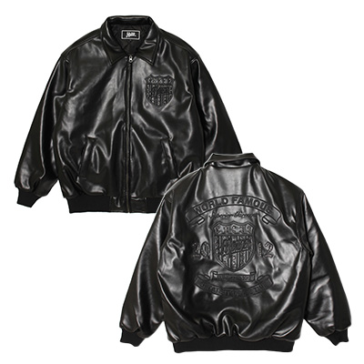 USA ECO LETHER JACKET -BLACK×BLACK-