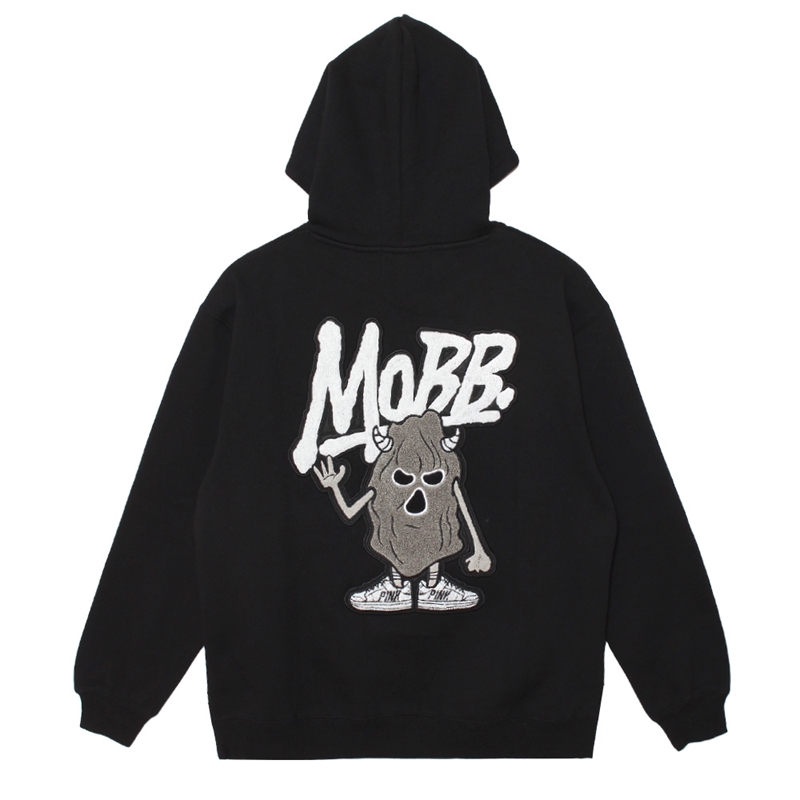 MOBB PINK WAPPEN HOODIE -BLACK-