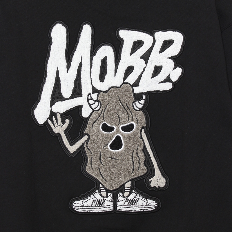 MOBB PINK WAPPEN HOODIE -BLACK-