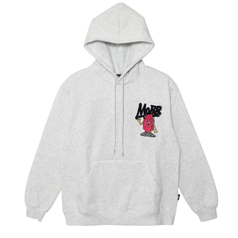 MOBB PINK WAPPEN HOODIE -GREY-