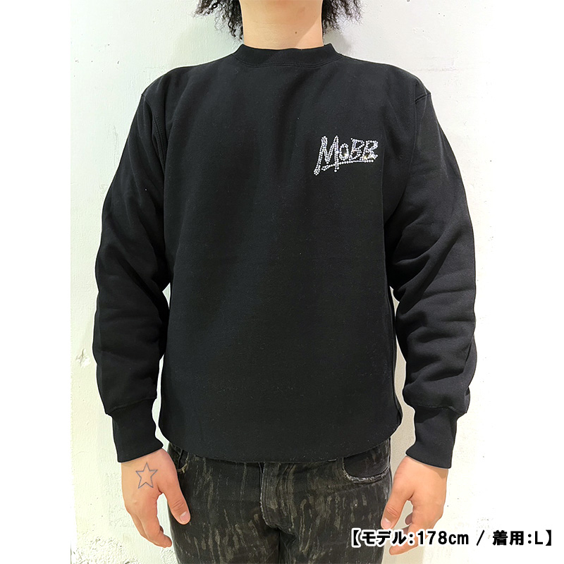 OG RHINESTONE CREW SWEAT -BLACK-