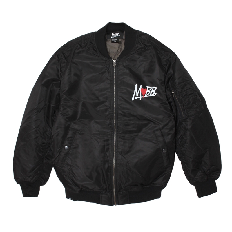 HEART DRIP MA-1 JACKET -BLACK-