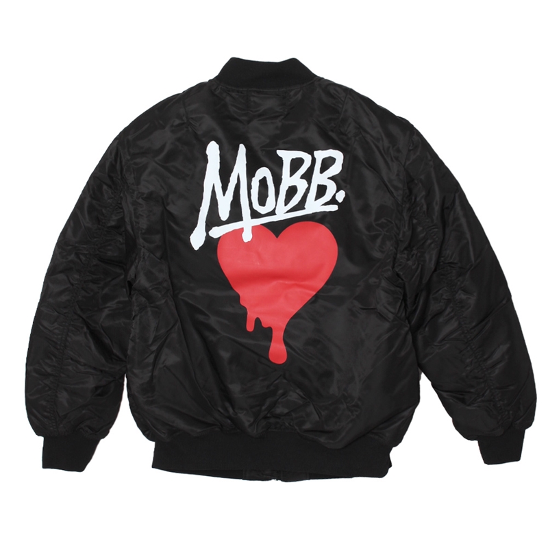 HEART DRIP MA-1 JACKET -BLACK-