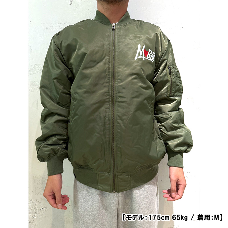 HEART DRIP MA-1 JACKET -GREEN-