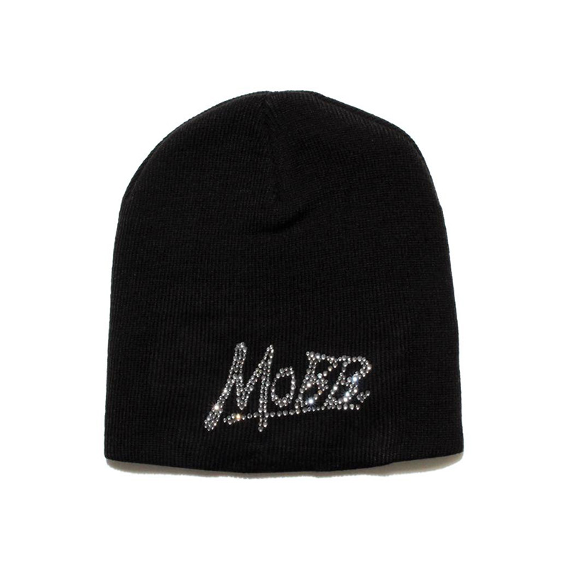 OG RHINESTONE BEANIE -BLACK-