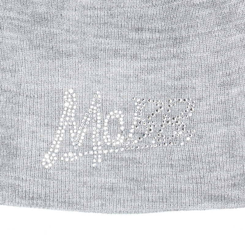 OG RHINESTONE BEANIE -GREY-