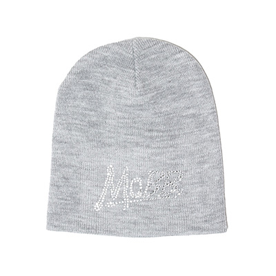 OG RHINESTONE BEANIE -GREY-