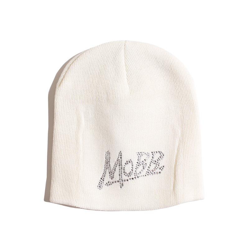 OG RHINESTONE BEANIE -WHITE-