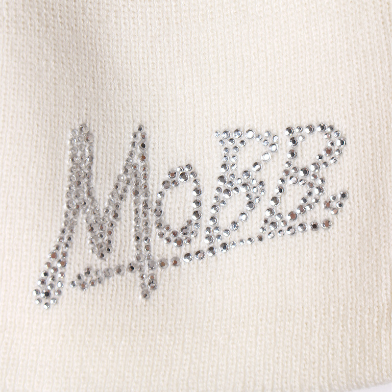 OG RHINESTONE BEANIE -WHITE-