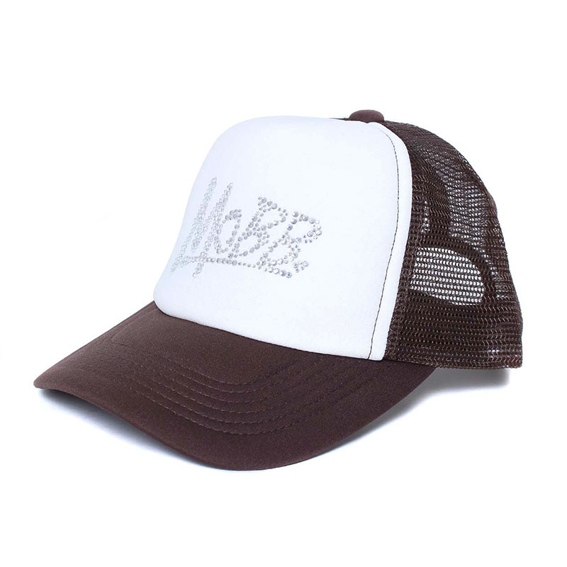 RHINESTONE OG MESH CAP -BROWN-