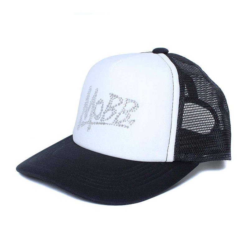 RHINESTONE OG MESH CAP -BLACK×WHITE-