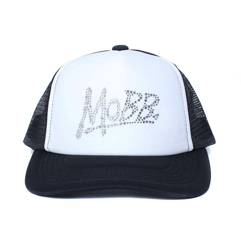 RHINESTONE OG MESH CAP -BLACK×WHITE-