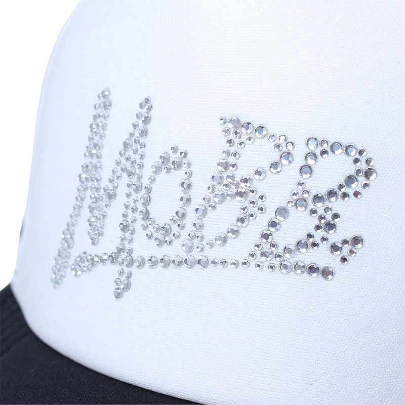 RHINESTONE OG MESH CAP -BLACK×WHITE-