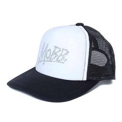 RHINESTONE OG MESH CAP -BLACK×WHITE-