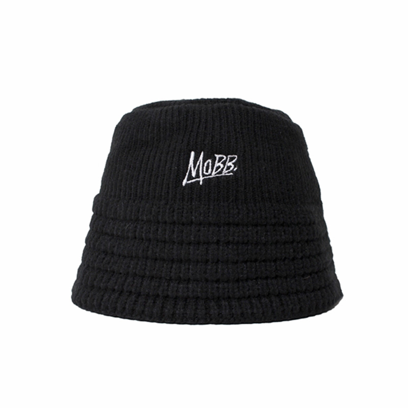 OG KNIT BUCKET HAT -BLACK-