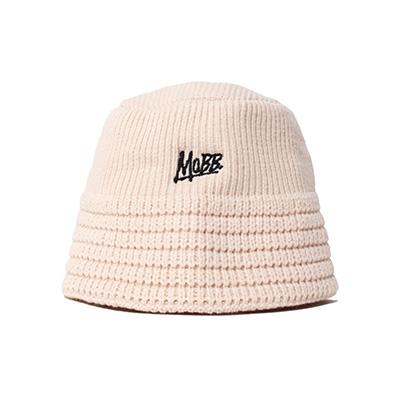 OG KNIT BUCKET HAT -WHITE-