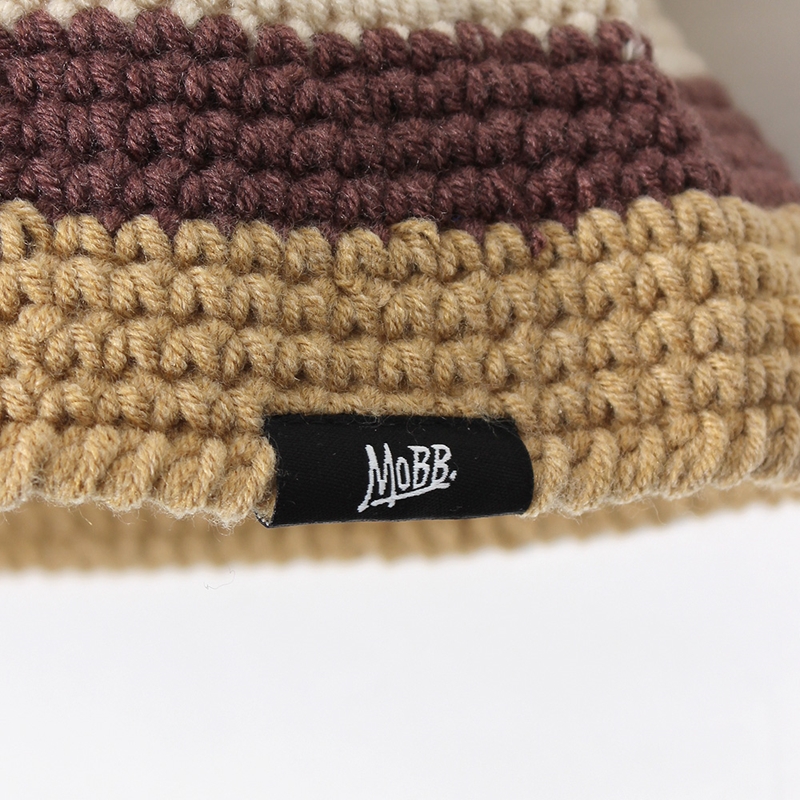 CROCHET BUCKET HAT -BROWN-