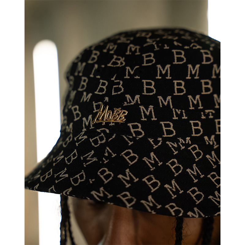 MONOGRAM JACQUARD HAT -BLACK-