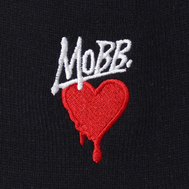 HEART DRIP BEANIE -BLACK-