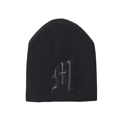 OLD M SHOT BEANIE -BLACK-