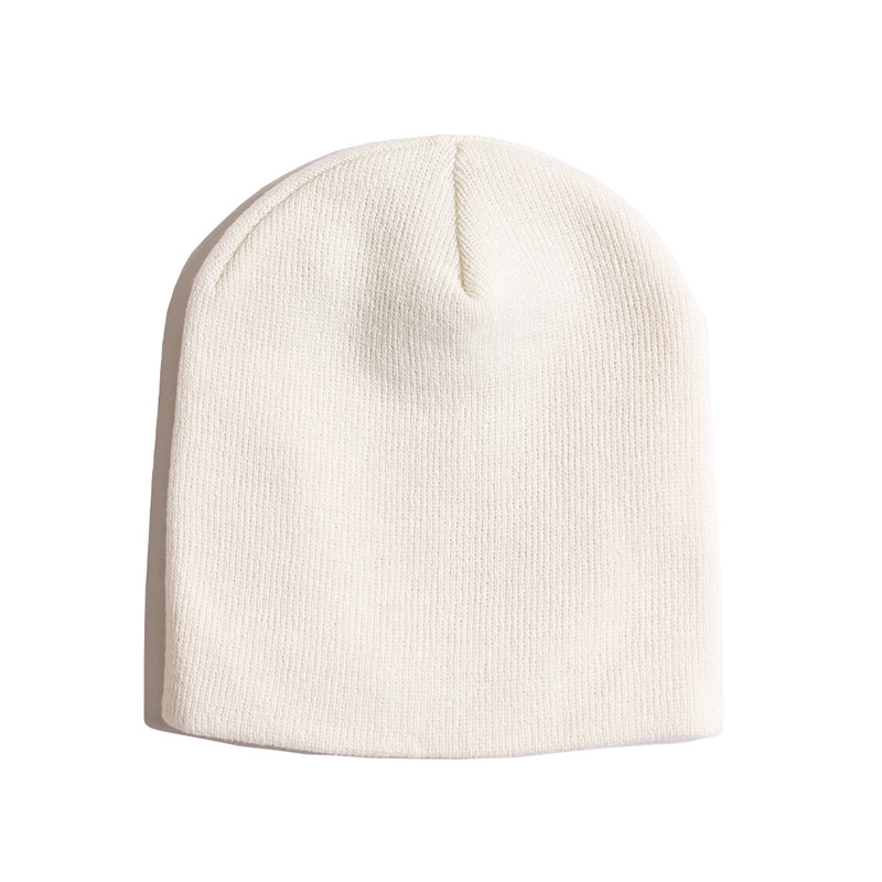 OLD M SHORT BEANIE -WHITE-