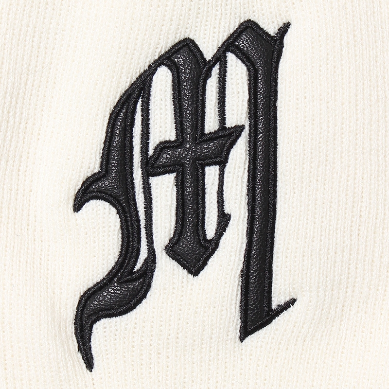 OLD M SHORT BEANIE -WHITE-