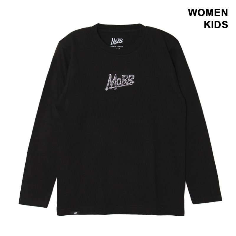 OG RHINESTONE L/S T-SHIRT -BLACK- (WOMEN/KIDS)