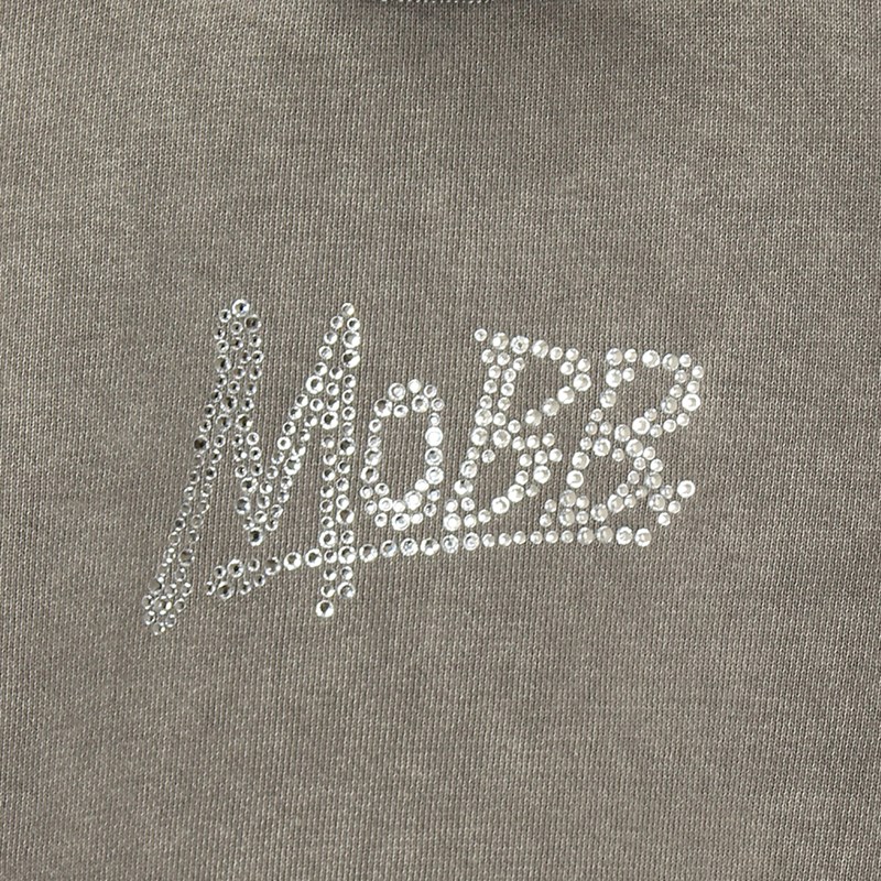 OG RHINESTONE CUT OFF SWEAT -GREY- (WOMEN)