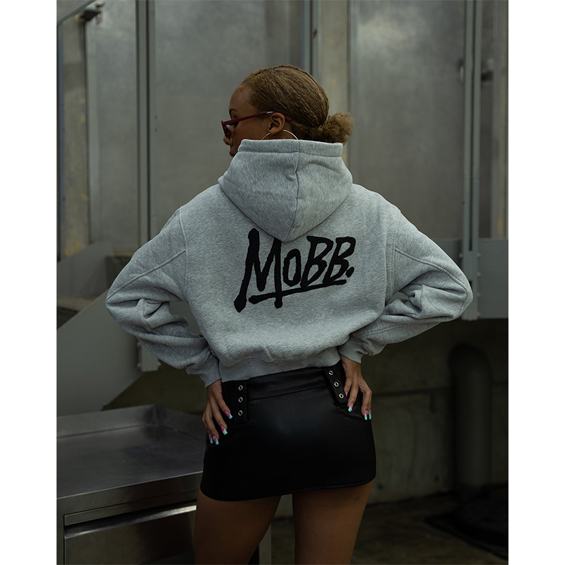 OG CROPPED HOODIE -BLACK- (WOMEN)