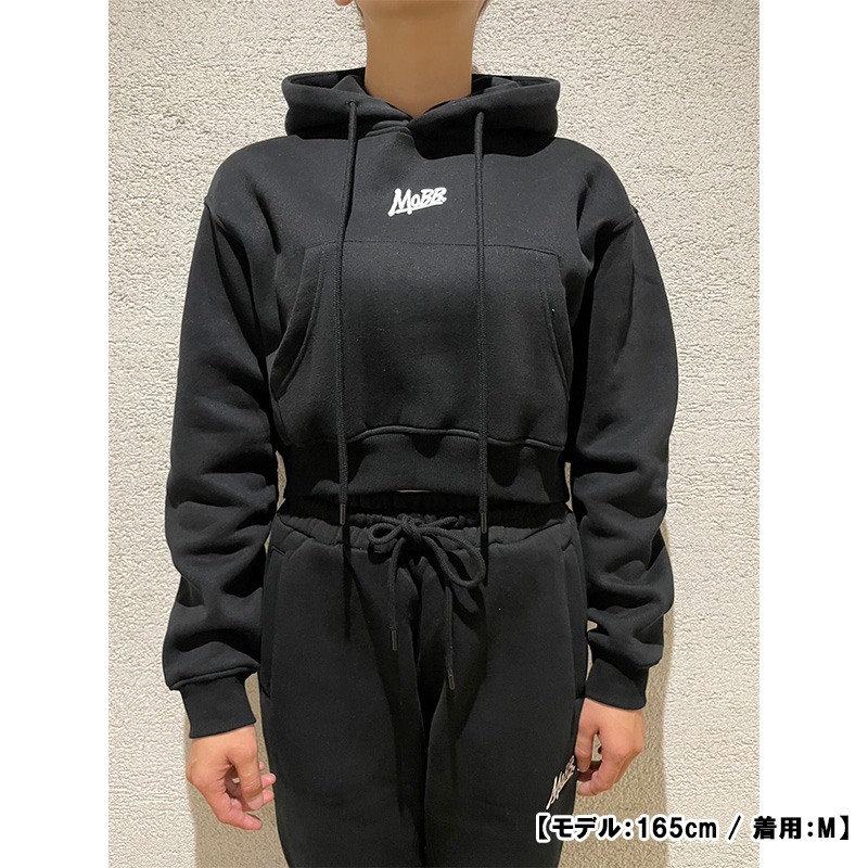 OG CROPPED HOODIE -BLACK- (WOMEN)