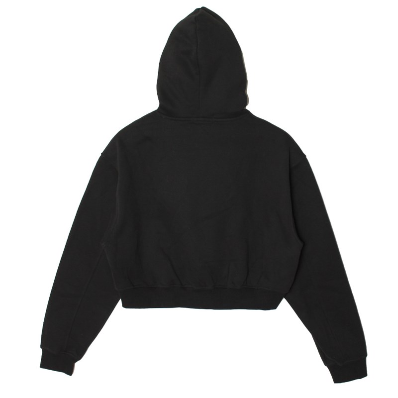 OG RHINESTONE CROPPED HOODIE -BLACK- (WOMEN)