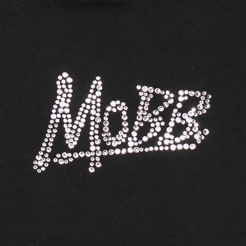 OG RHINESTONE CROPPED HOODIE -BLACK- (WOMEN)