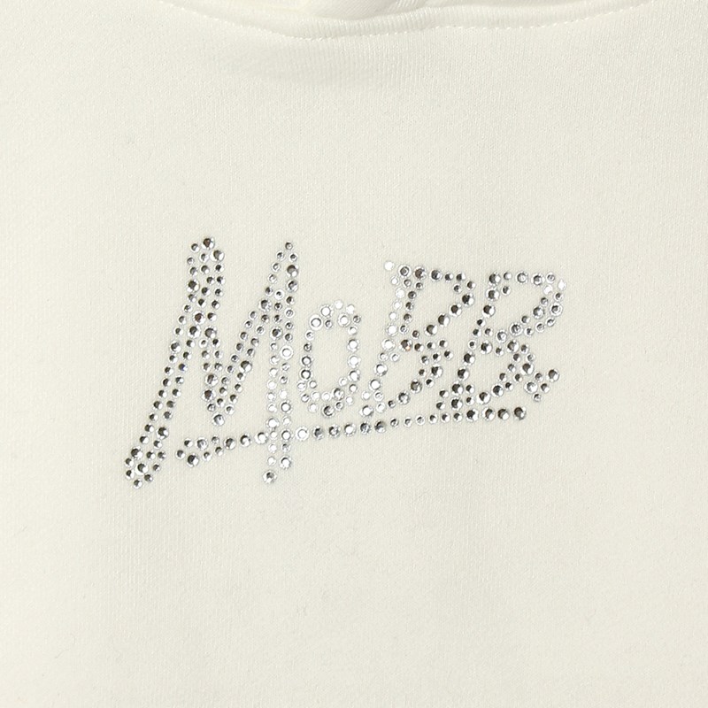 OG RHINESTONE CROPPED HOODIE -WHITE- (WOMEN)