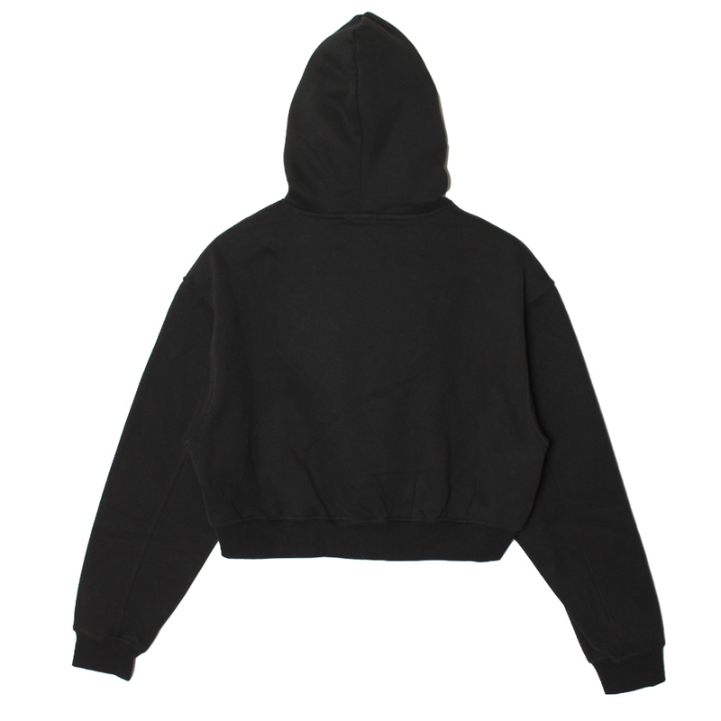 AIRBRUSH CROPPED HOODIE -BLACK- (WOMEN)