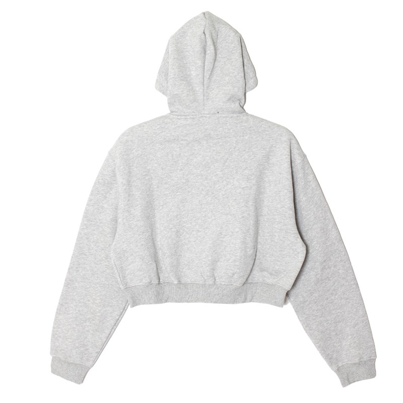 OG CROPPED ZIP HOODIE -GREY- (WOMEN)