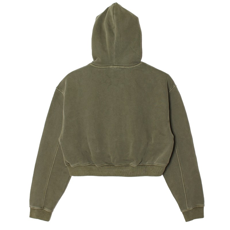 OLD OG PIGMENT ZIP HOODIE -OLIVE- (WOMEN)