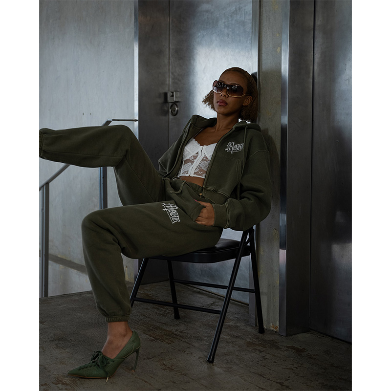 OLD OG PIGMENT SWEAT PANTS -OLIVE- (WOMEN)