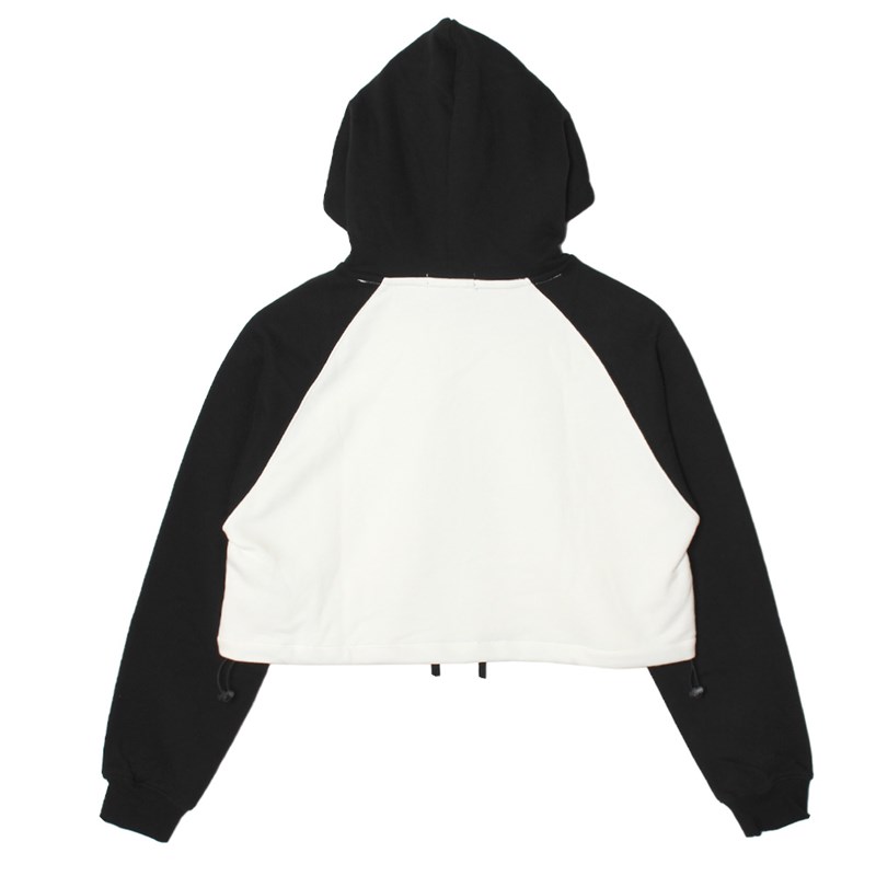 OG RAGLAN CROPPED HOODIE -BLACK- (WOMEN)