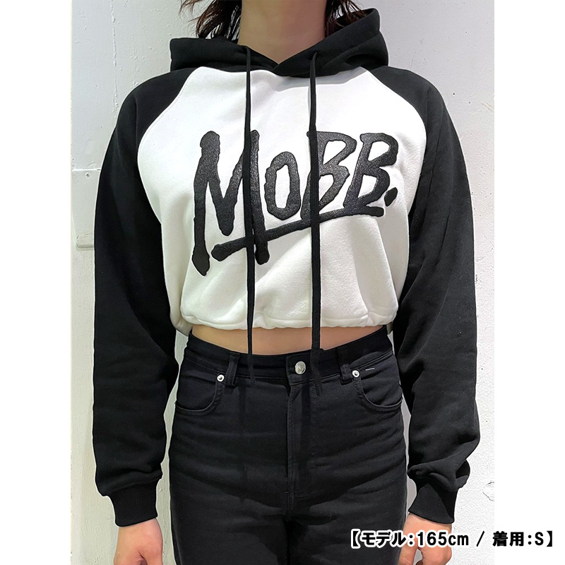 OG RAGLAN CROPPED HOODIE -BLACK- (WOMEN)