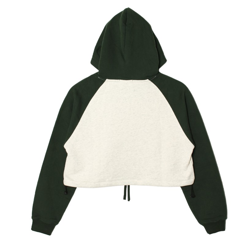 OG RAGLAN CROPPED HOODIE -GREEN- (WOMEN)